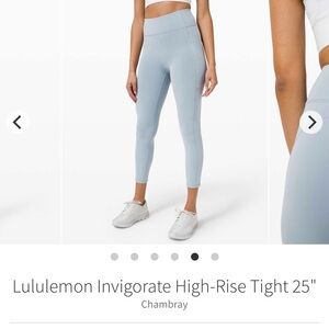 Lululemon Athletica Chambray High-Rise Leggings 25” - Size 4